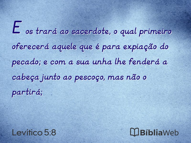 Levítico 5:8 em imagem para compartilhar