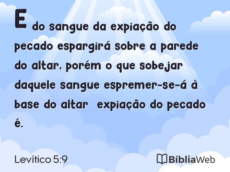 Levítico 5:9 em imagem para compartilhar