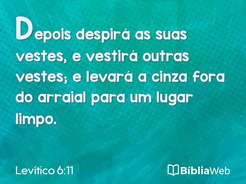 Levítico 6:11 em imagem para compartilhar