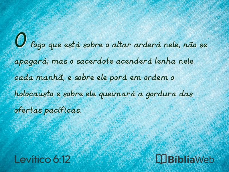 Levítico 6:12 em imagem para compartilhar