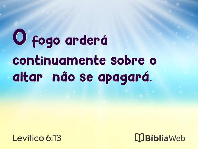 Levítico 6:13 em imagem para compartilhar