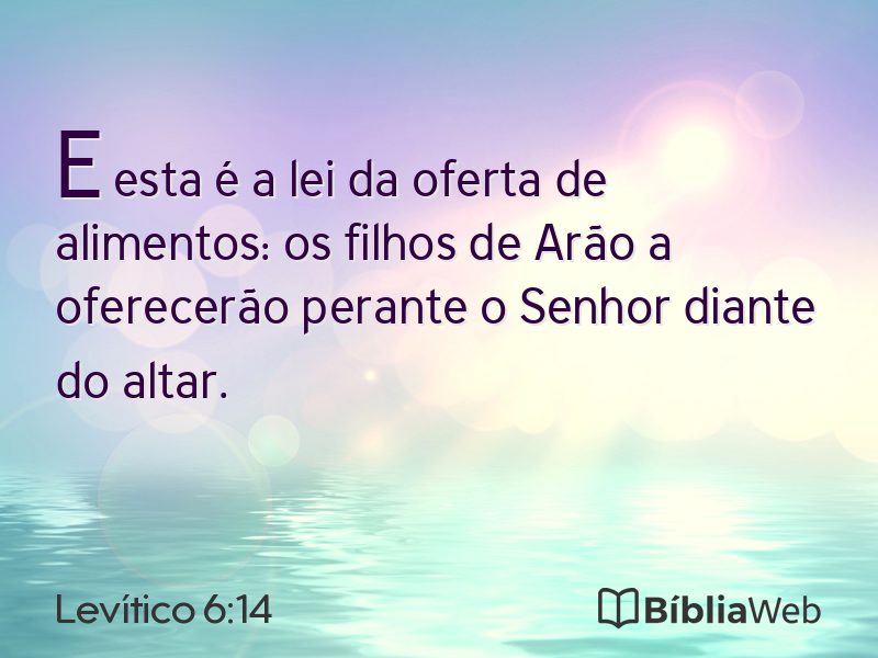 Levítico 6:14 em imagem para compartilhar