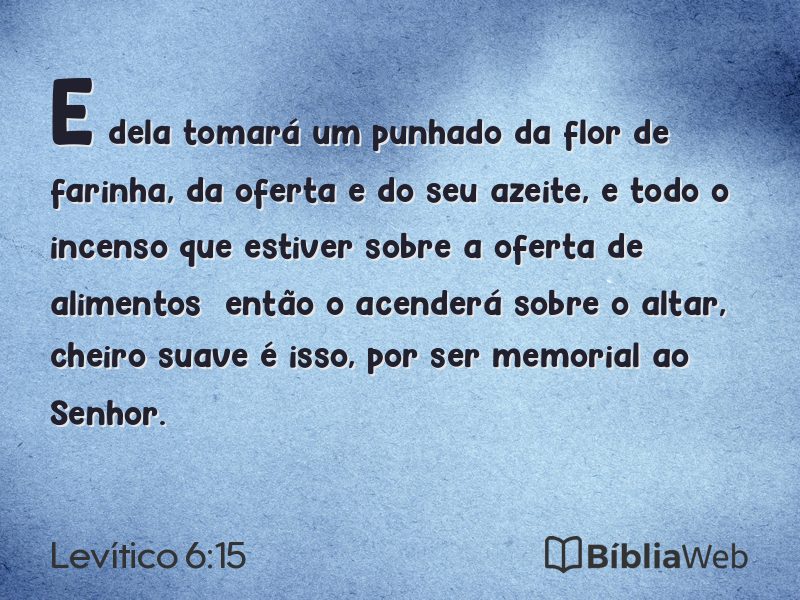 Levítico 6:15 em imagem para compartilhar
