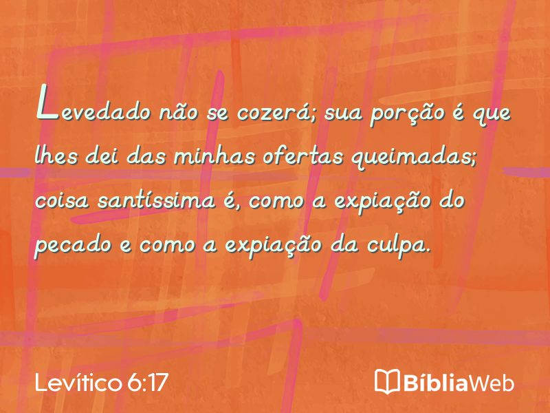 Levítico 6:17 em imagem para compartilhar