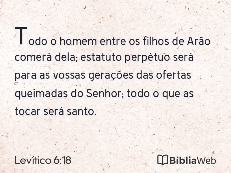 Levítico 6:18 em imagem para compartilhar