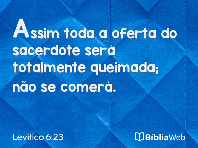 Levítico 6:23 em imagem para compartilhar