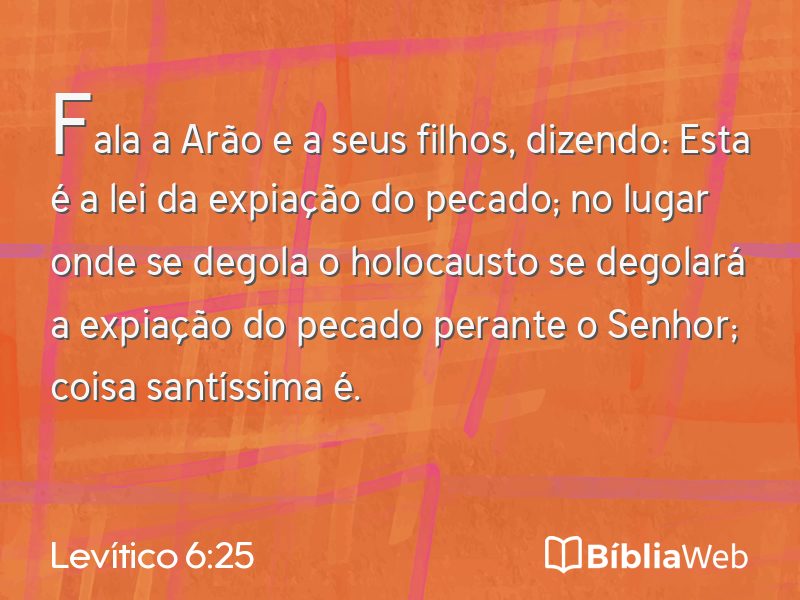 Levítico 6:25 em imagem para compartilhar