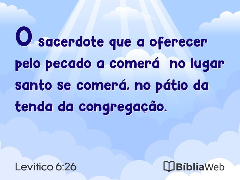 Levítico 6:26 em imagem para compartilhar