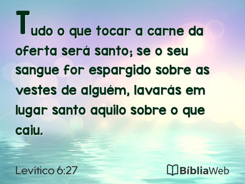 Levítico 6:27 em imagem para compartilhar