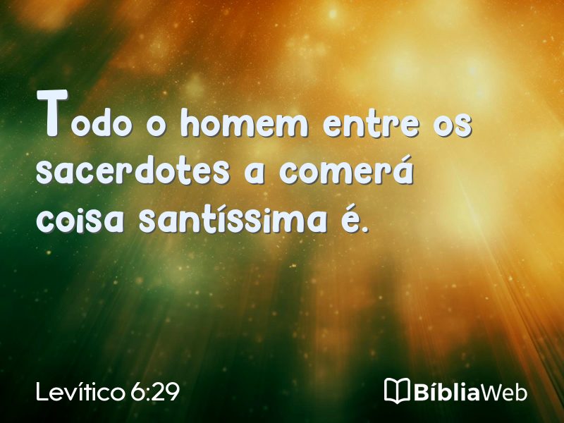 Levítico 6:29 em imagem para compartilhar