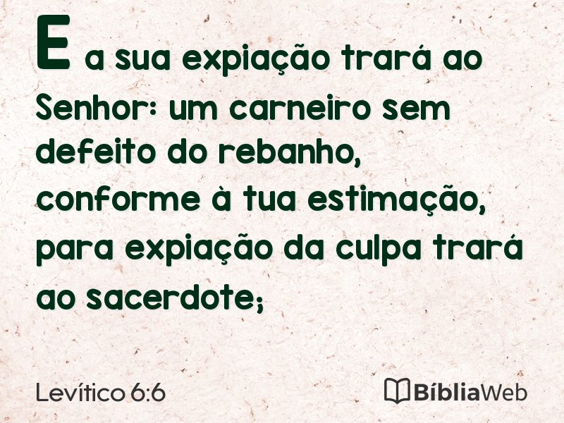 Levítico 6:6 em imagem para compartilhar