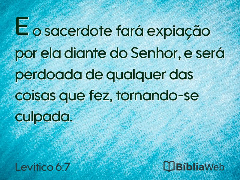 Levítico 6:7 em imagem para compartilhar
