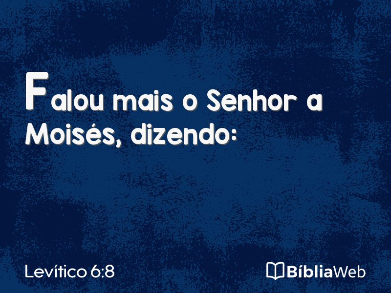 Levítico 6:8 em imagem para compartilhar