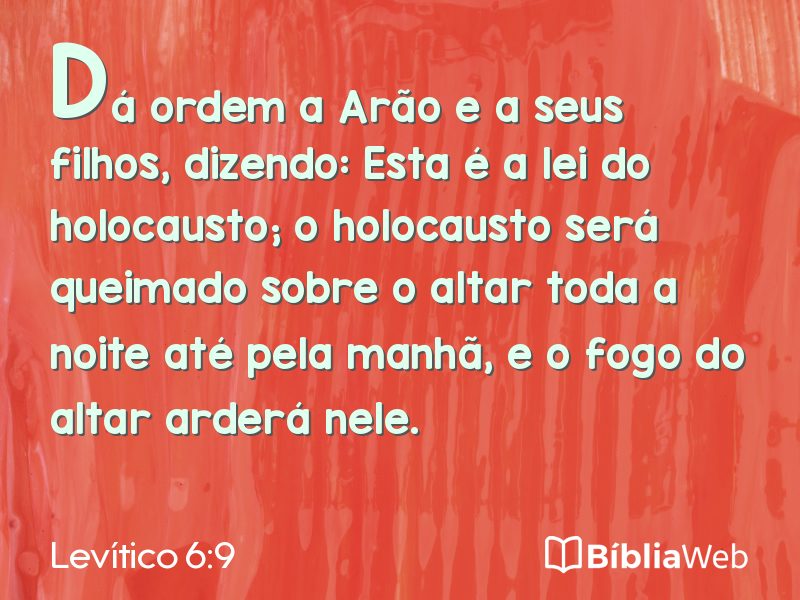 Levítico 6:9 em imagem para compartilhar