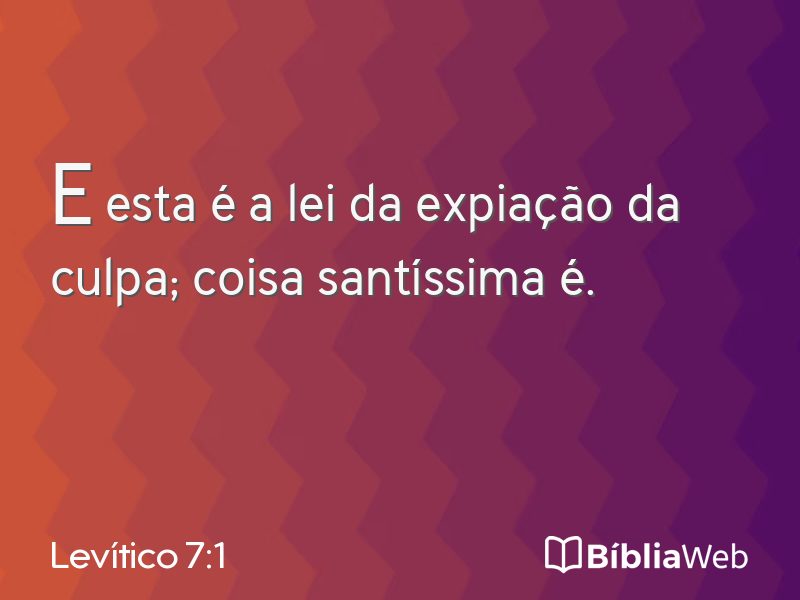 Levítico 7:1 em imagem para compartilhar
