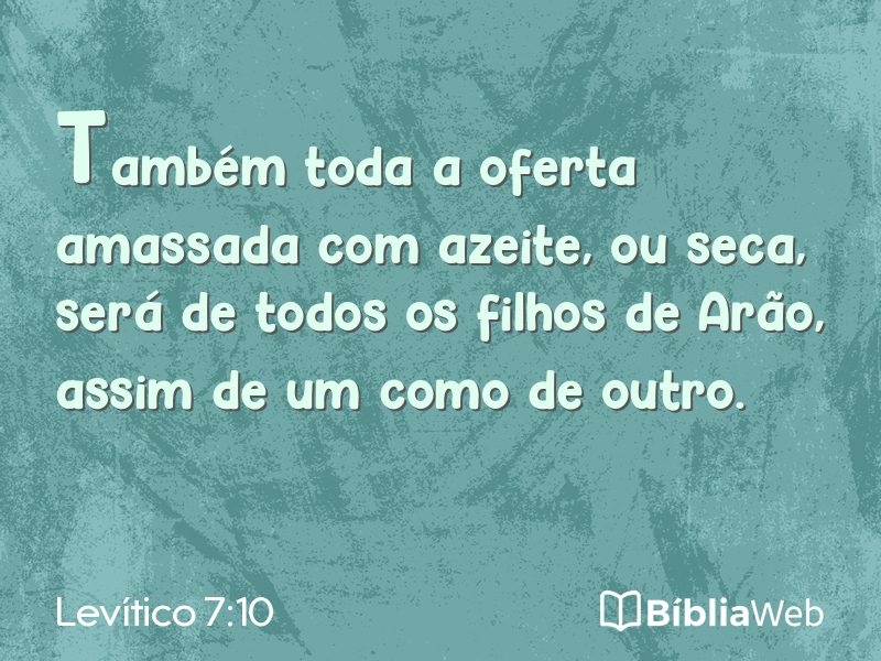 Levítico 7:10 em imagem para compartilhar