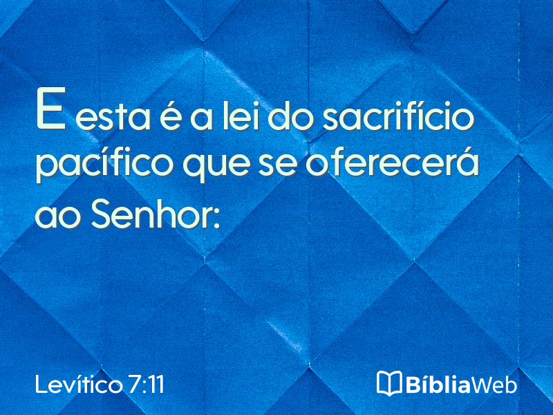 Levítico 7:11 em imagem para compartilhar