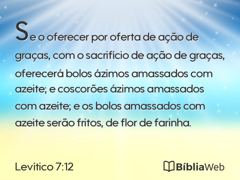 Levítico 7:12 em imagem para compartilhar