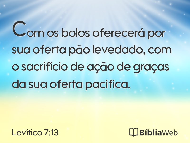 Levítico 7:13 em imagem para compartilhar
