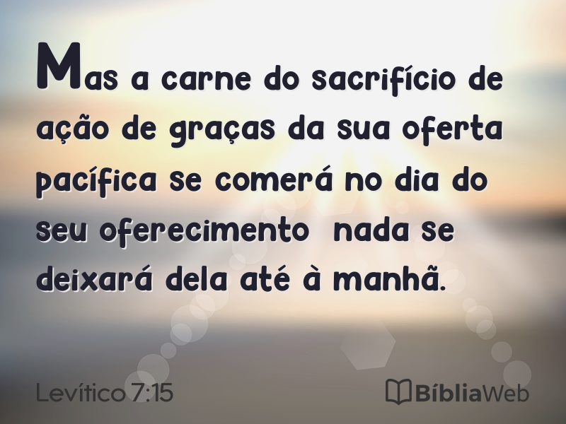 Levítico 7:15 em imagem para compartilhar