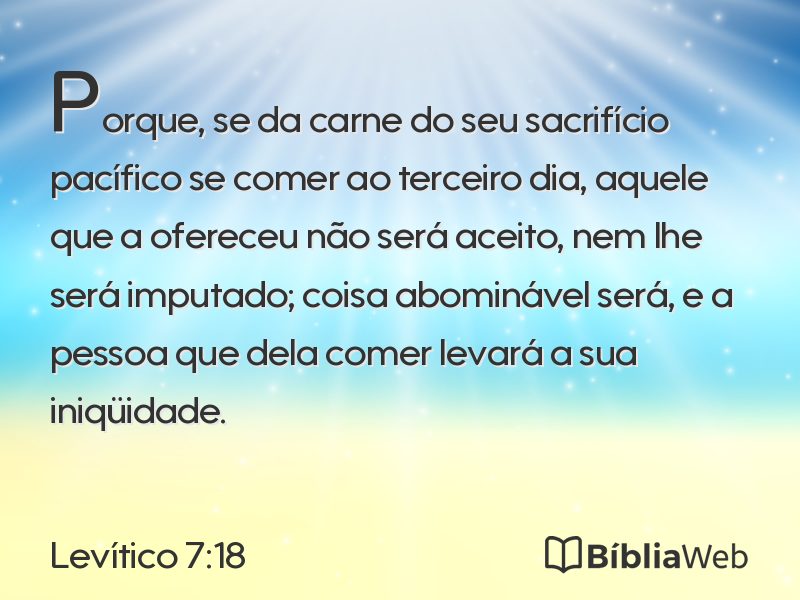 Levítico 7:18 em imagem para compartilhar