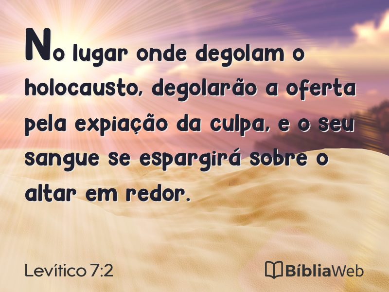 Levítico 7:2 em imagem para compartilhar