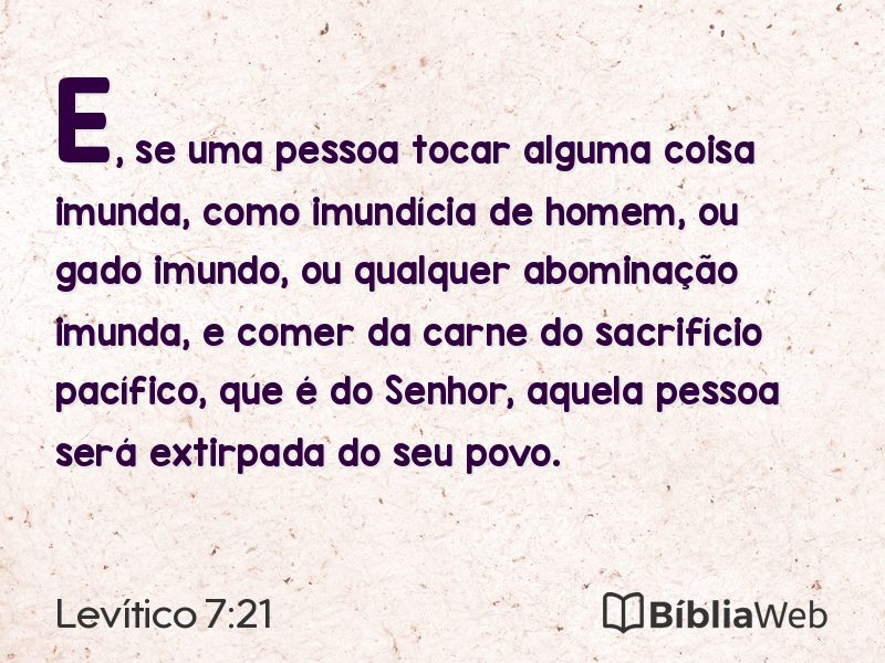 Levítico 7:21 em imagem para compartilhar