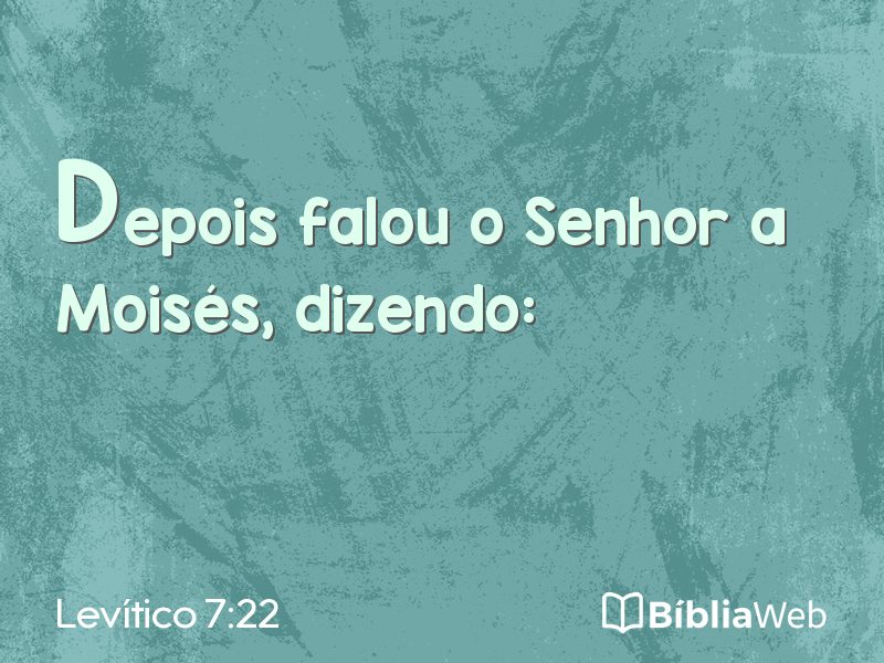 Levítico 7:22 em imagem para compartilhar
