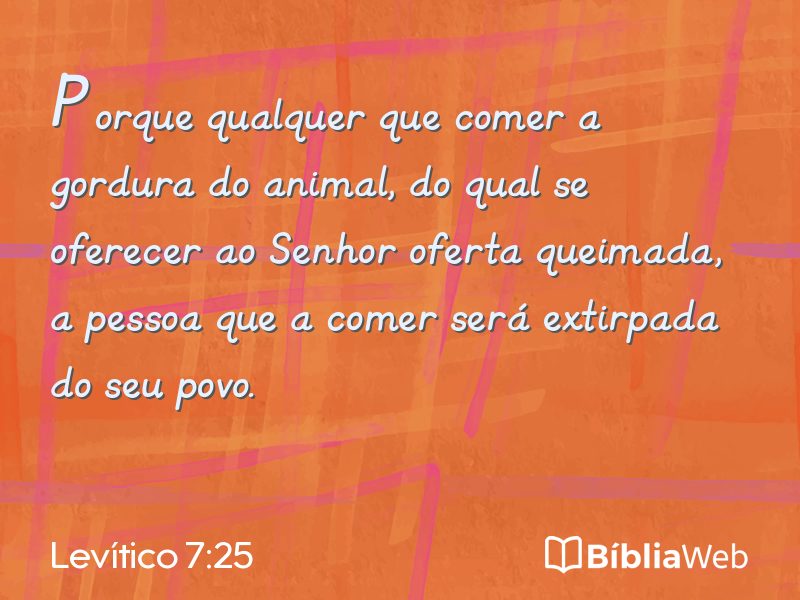 Levítico 7:25 em imagem para compartilhar