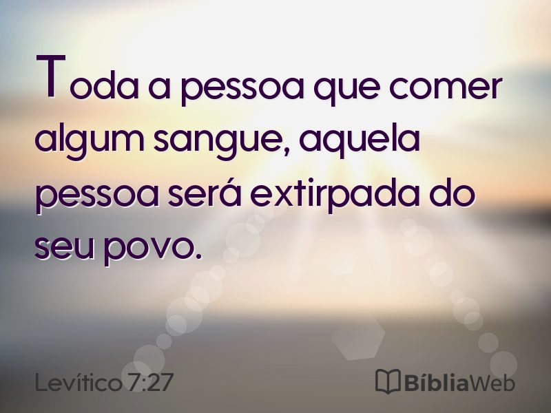 Levítico 7:27 em imagem para compartilhar