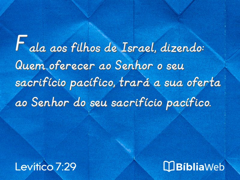 Levítico 7:29 em imagem para compartilhar