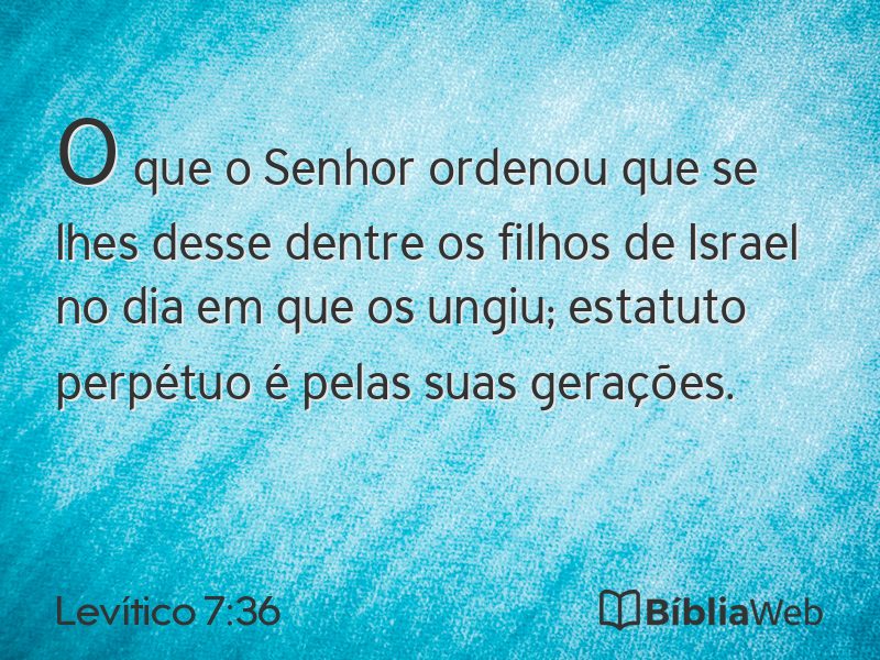 Levítico 7:36 em imagem para compartilhar