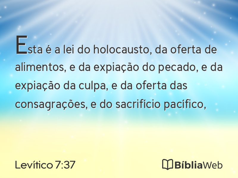 Levítico 7:37 em imagem para compartilhar