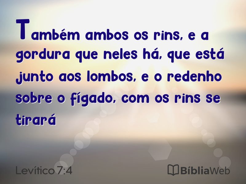 Levítico 7:4 em imagem para compartilhar