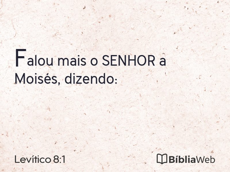 Levítico 8:1 em imagem para compartilhar