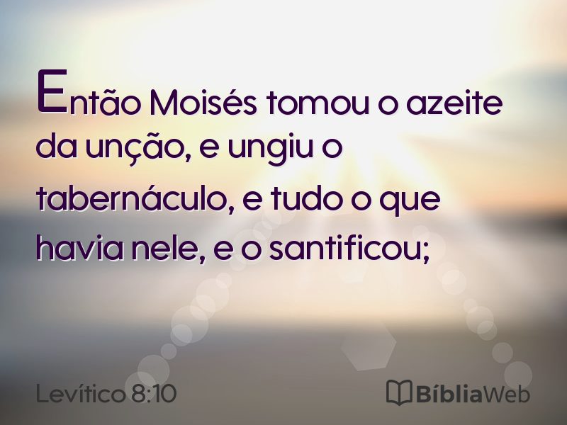 Levítico 8:10 em imagem para compartilhar