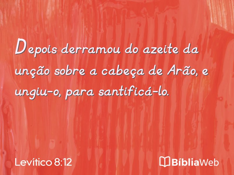Levítico 8:12 em imagem para compartilhar