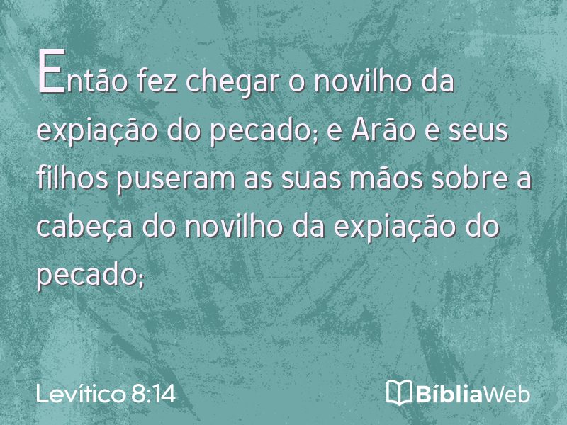 Levítico 8:14 em imagem para compartilhar
