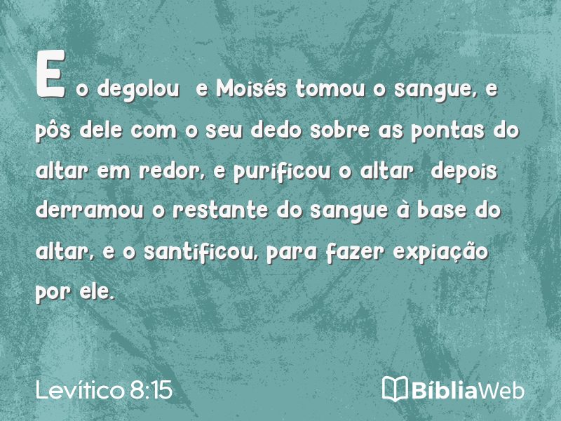 Levítico 8:15 em imagem para compartilhar
