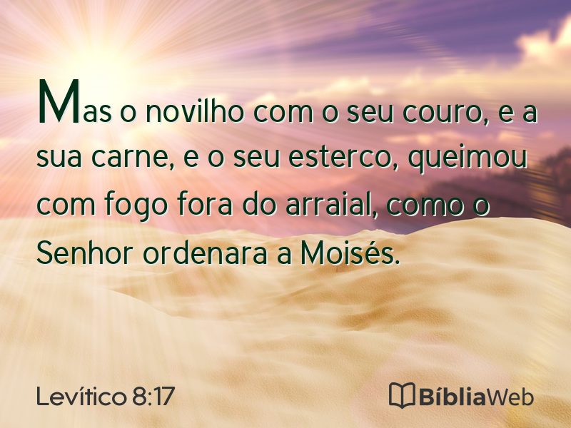 Levítico 8:17 em imagem para compartilhar