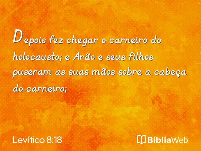 Levítico 8:18 em imagem para compartilhar