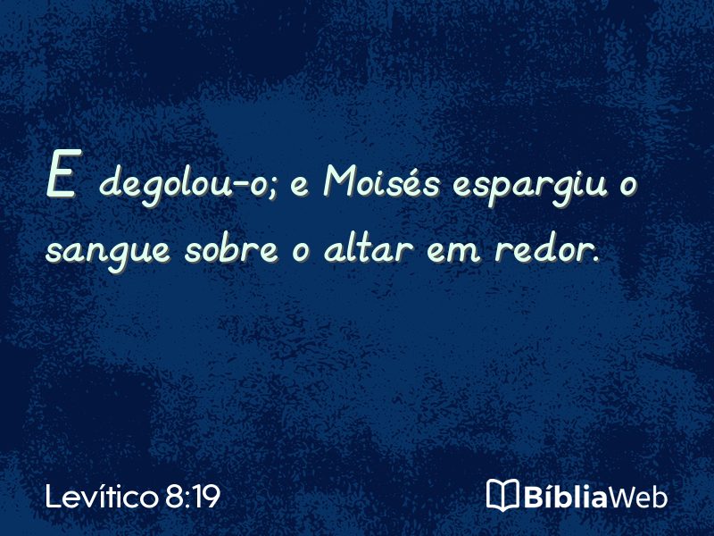Levítico 8:19 em imagem para compartilhar