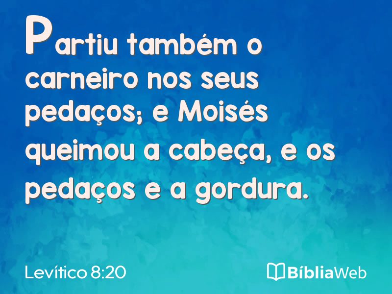 Levítico 8:20 em imagem para compartilhar