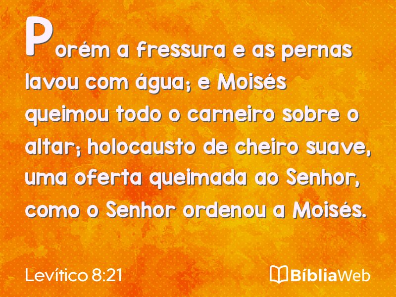 Levítico 8:21 em imagem para compartilhar