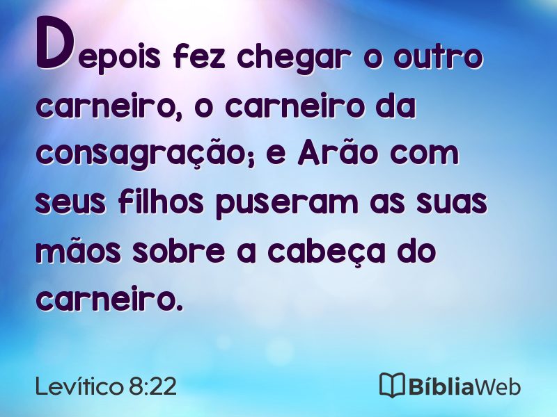 Levítico 8:22 em imagem para compartilhar