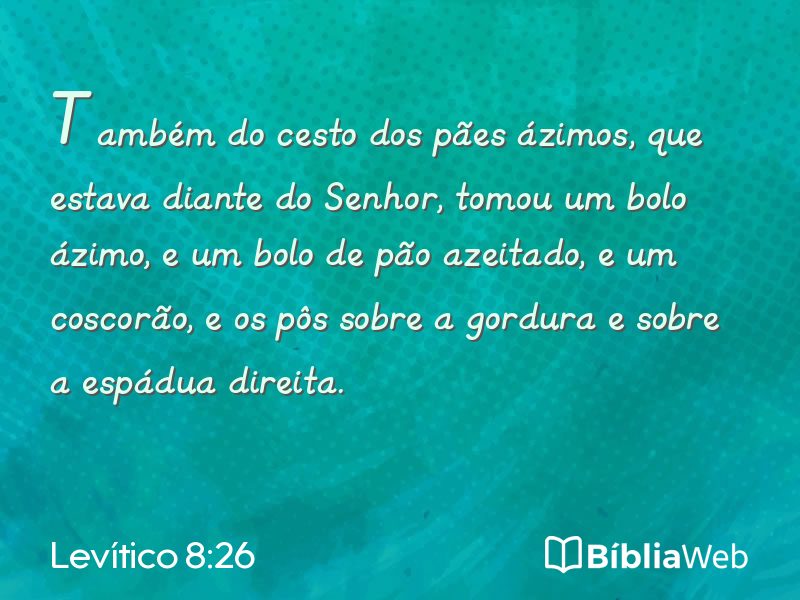 Levítico 8:26 em imagem para compartilhar