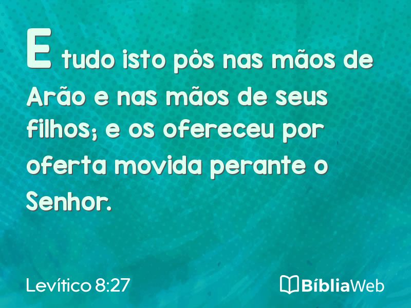 Levítico 8:27 em imagem para compartilhar