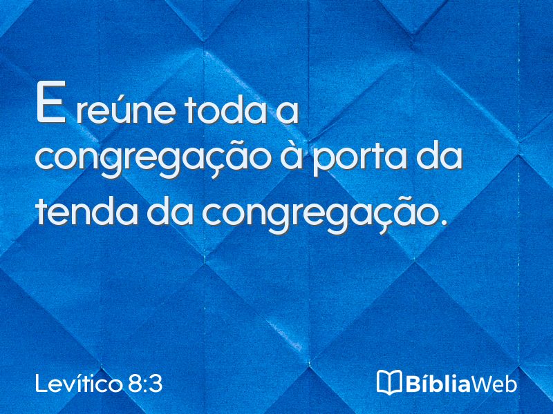 Levítico 8:3 em imagem para compartilhar
