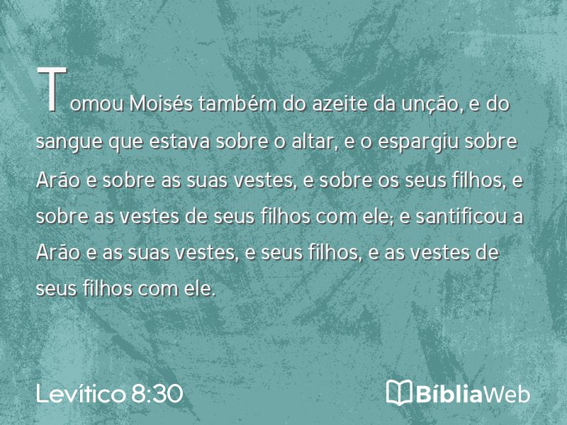 Levítico 8:30 em imagem para compartilhar