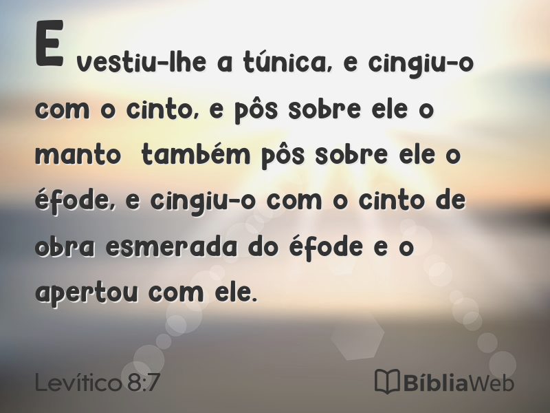 Levítico 8:7 em imagem para compartilhar